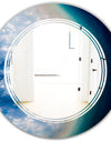 Agate beautiful colorful slices and texture - Modern Round or Oval Wall Mirror - Triple C