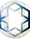 Agate beautiful colorful slices and texture - Modern Round or Oval Wall Mirror - Hexagon Star
