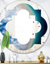 Agate beautiful colorful slices and texture - Modern Round or Oval Wall Mirror - Quatrefoil