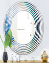 Agate beautiful colorful slices and texture - Modern Round or Oval Wall Mirror - Wave