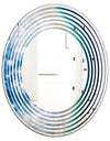Agate beautiful colorful slices and texture - Modern Round or Oval Wall Mirror - Wave