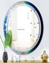 Agate beautiful colorful slices and texture - Modern Round or Oval Wall Mirror - Triple C