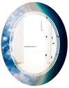 Agate beautiful colorful slices and texture - Modern Round or Oval Wall Mirror - Triple C