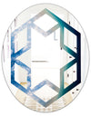 Agate beautiful colorful slices and texture - Modern Round or Oval Wall Mirror - Hexagon Star