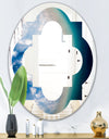 Agate beautiful colorful slices and texture - Modern Round or Oval Wall Mirror - Quatrefoil