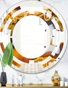 Natural brown agate - Modern Round or Oval Wall Mirror - Space