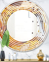 Natural brown agate - Modern Round or Oval Wall Mirror - Wave