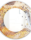 Natural brown agate - Modern Round or Oval Wall Mirror - Wave