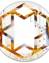 Natural brown agate - Modern Round or Oval Wall Mirror - Hexagon Star