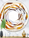 Natural brown agate - Modern Round or Oval Wall Mirror - Whirl
