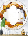 Natural brown agate - Modern Round or Oval Wall Mirror - Quatrefoil