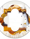 Natural brown agate - Modern Round or Oval Wall Mirror - Quatrefoil