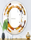 Natural brown agate - Modern Round or Oval Wall Mirror - Space