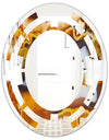 Natural brown agate - Modern Round or Oval Wall Mirror - Space