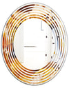 Natural brown agate - Modern Round or Oval Wall Mirror - Wave