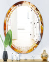 Natural brown agate - Modern Round or Oval Wall Mirror - Triple C