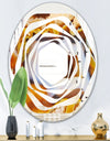 Natural brown agate - Modern Round or Oval Wall Mirror - Whirl