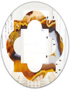 Natural brown agate - Modern Round or Oval Wall Mirror - Quatrefoil