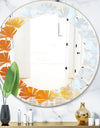 True Yellow Stone - Modern Round or Oval Wall Mirror - Leaves
