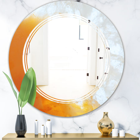 True Yellow Stone - Modern Round or Oval Wall Mirror - Triple C