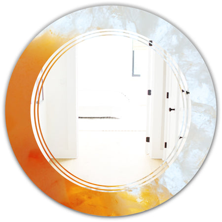 True Yellow Stone - Modern Round or Oval Wall Mirror - Triple C