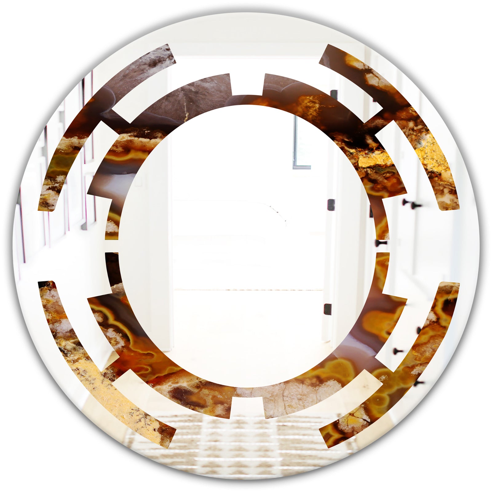 Sand Close Up - Modern Round or Oval Wall Mirror - Space