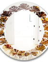 Sand Close Up - Modern Round or Oval Wall Mirror - Leaves