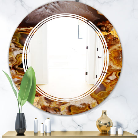 Sand Close Up - Modern Round or Oval Wall Mirror - Triple C