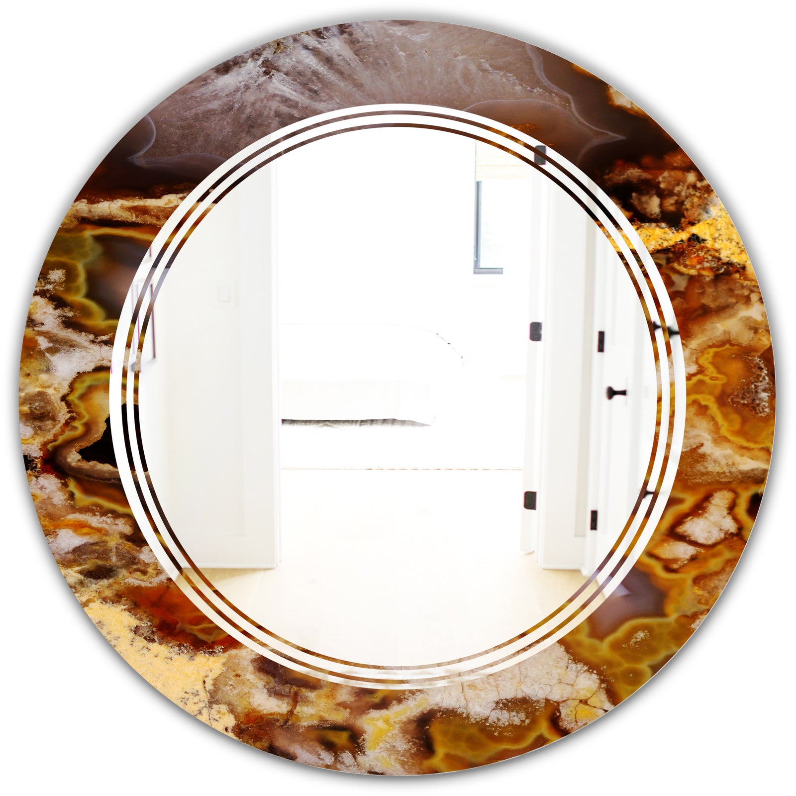 Sand Close Up - Modern Round or Oval Wall Mirror - Triple C
