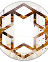 Sand Close Up - Modern Round or Oval Wall Mirror - Hexagon Star