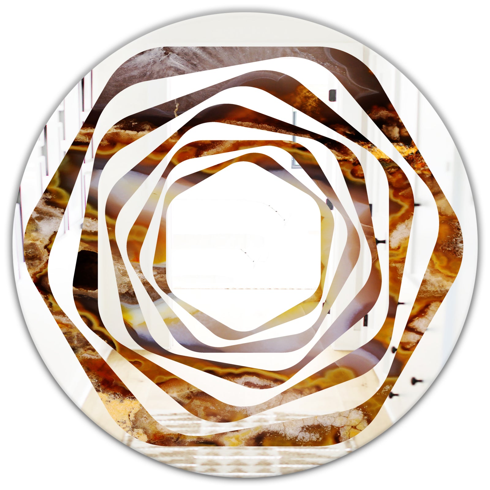 Sand Close Up - Modern Round or Oval Wall Mirror - Whirl