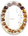 Sand Close Up - Modern Round or Oval Wall Mirror - Leaves