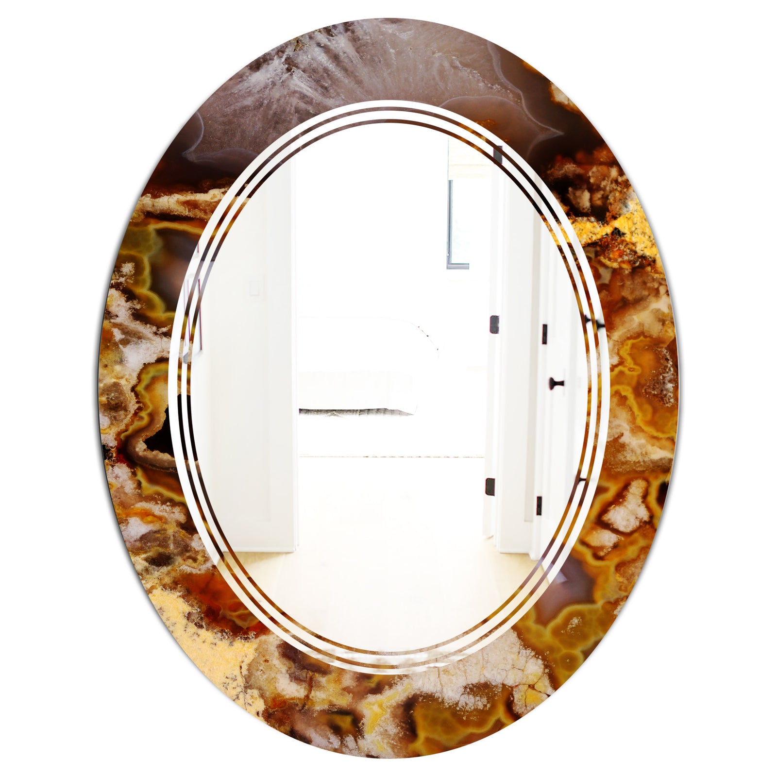 Sand Close Up - Modern Round or Oval Wall Mirror - Triple C