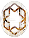 Sand Close Up - Modern Round or Oval Wall Mirror - Hexagon Star