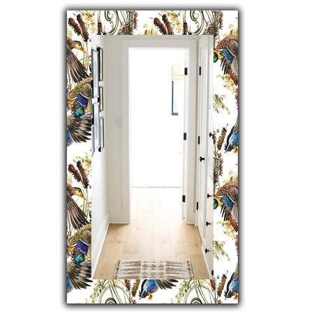 Illustration Of Colored Duck - Traditional Mirror - Frameless Vanity Mirror