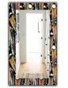 Feathers 1 - Bohemian and Eclectic Mirror - Frameless Wall Mirror