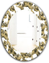 Wild Animals Pattern - Farmhouse Mirror - Frameless Oval or Round Wall Mirror