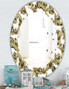 Wild Animals Pattern - Farmhouse Mirror - Frameless Oval or Round Wall Mirror