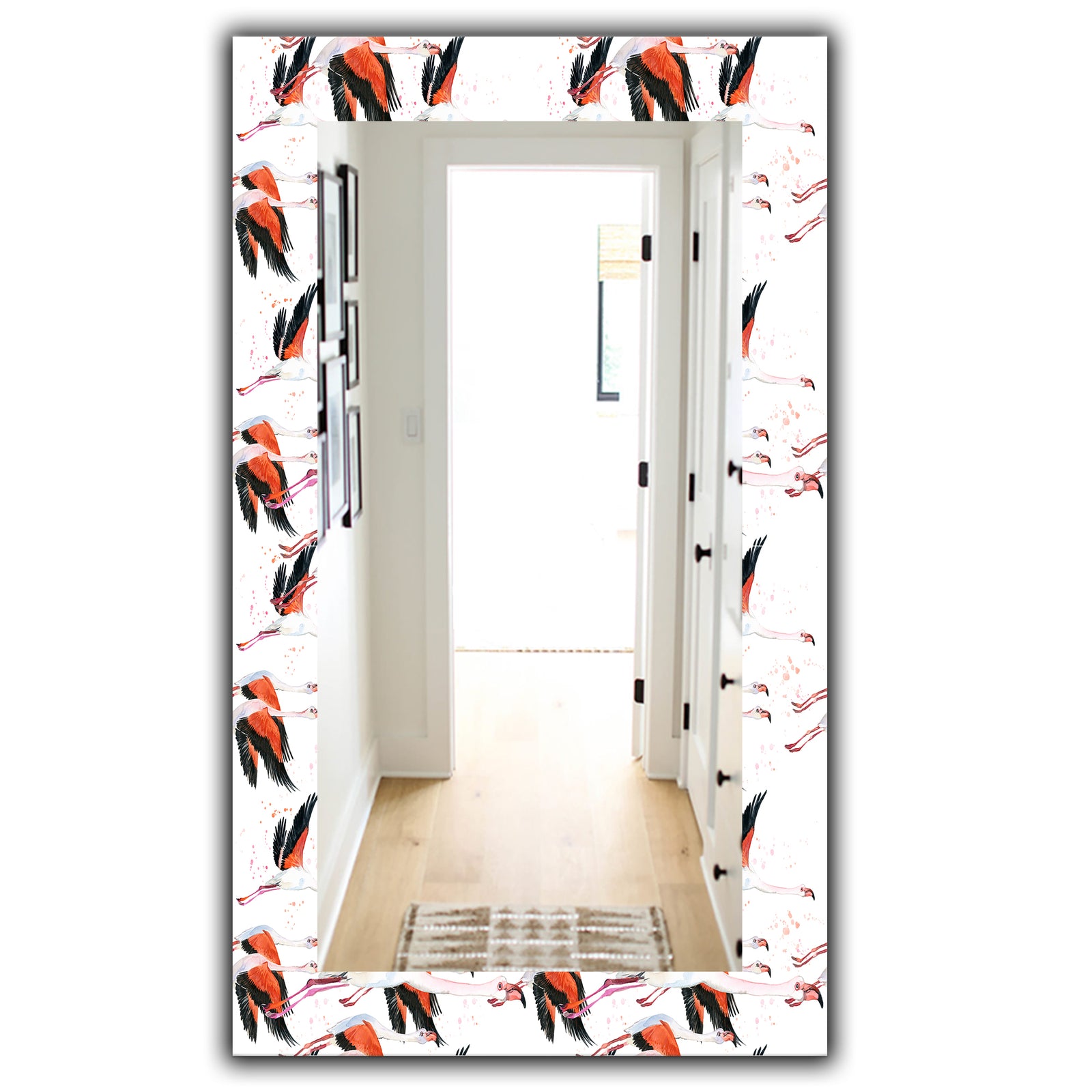 Flamingo Tropical - Traditional Mirror - Frameless Vanity Mirror
