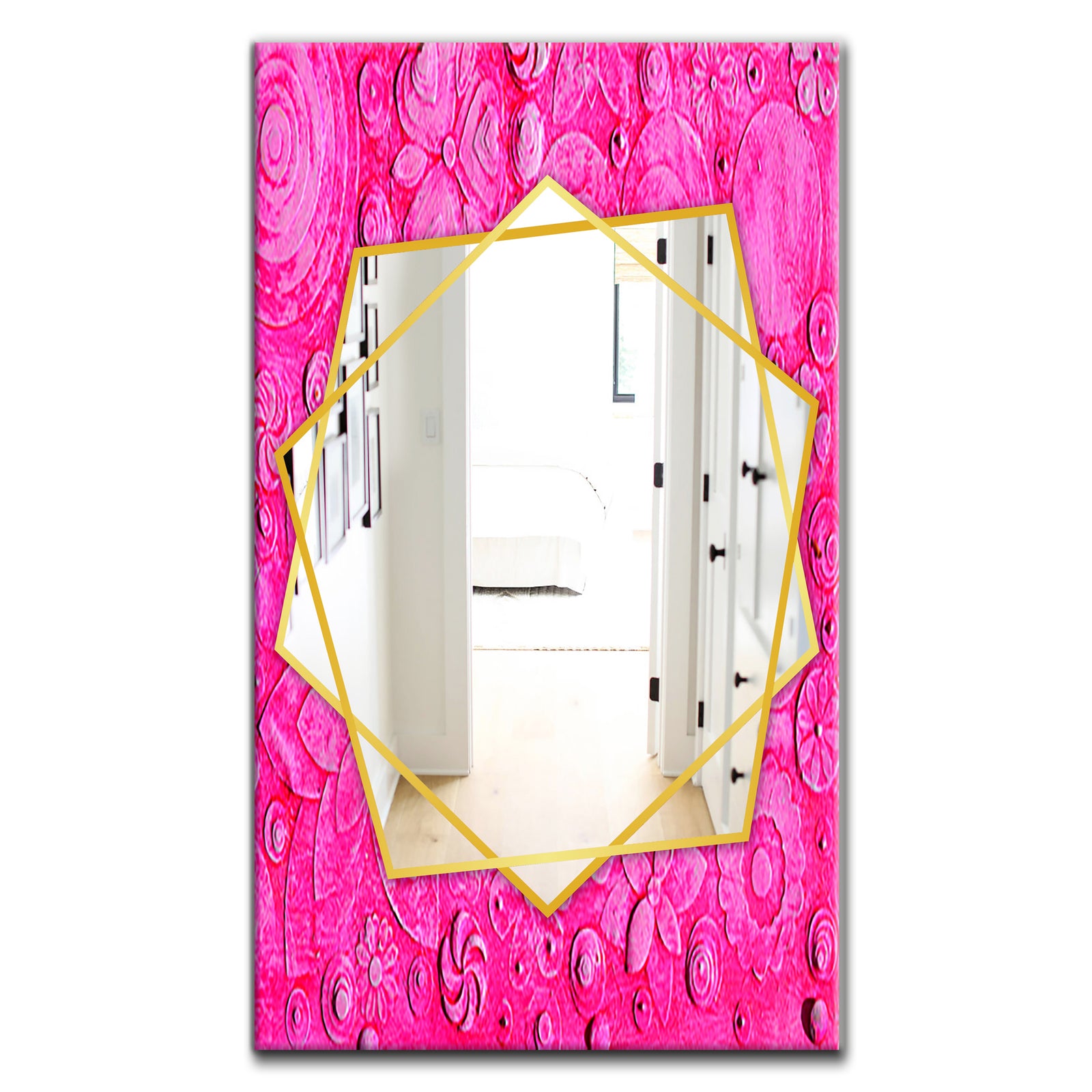 Summer HawaIIn Flowers - Traditional Mirror - Frameless Wall Mirror