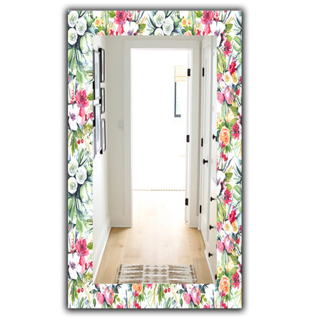 Pink Blossom 2 - Traditional Mirror - Frameless Wall Mirror