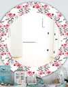 Pink Blossom 3 - Farmhouse Mirror - Oval or Round Wall Mirror