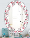 Pink Blossom 3 - Farmhouse Mirror - Oval or Round Wall Mirror