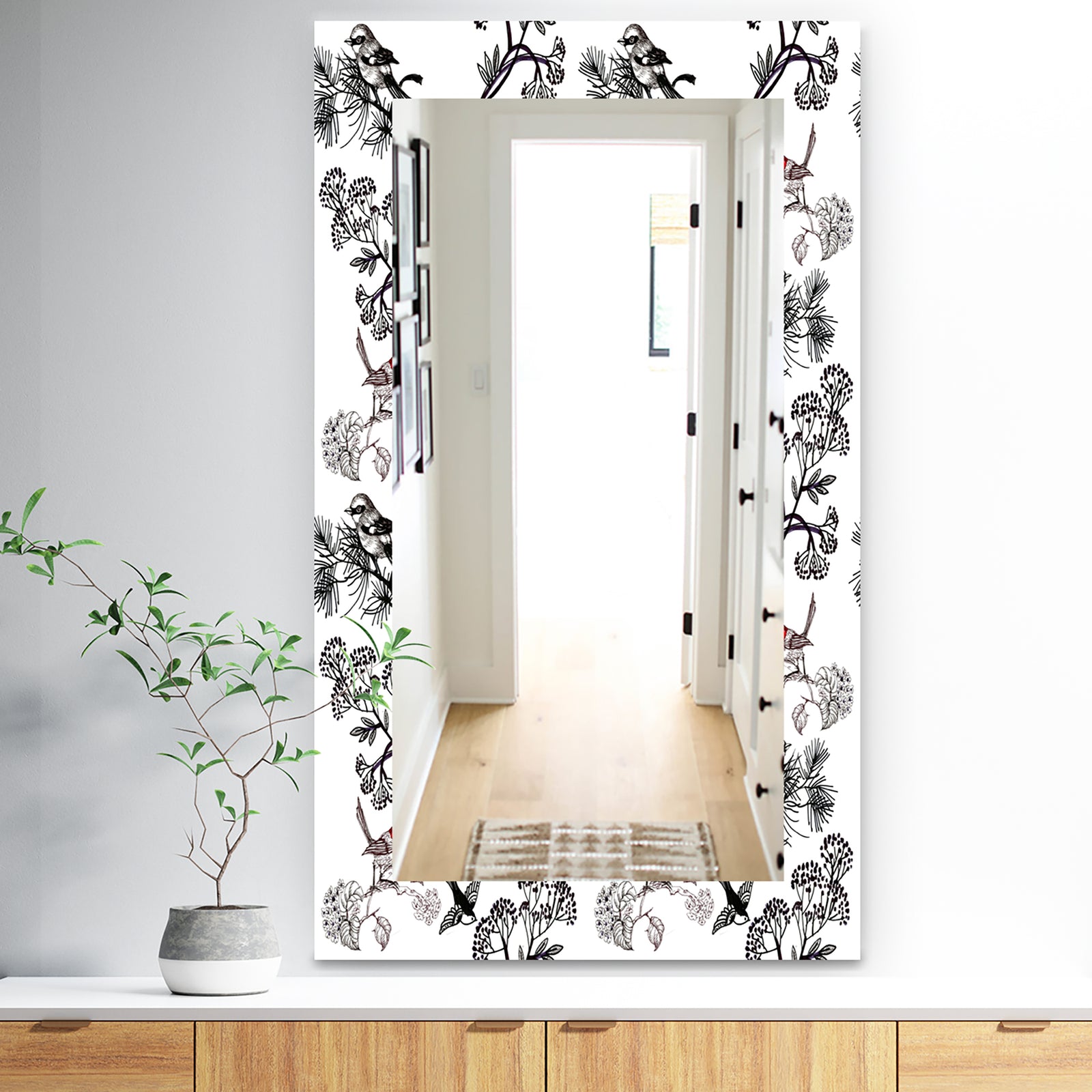 Black & White 1 - Traditional Mirror - Wall Mirror