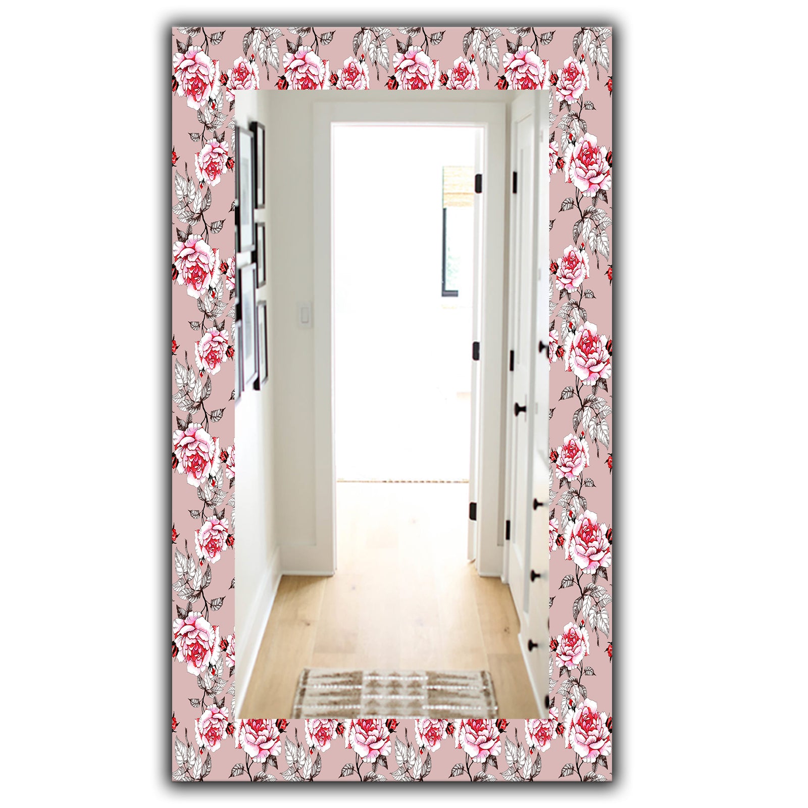 Pink Blossom 5 - Traditional Mirror - Vanity Mirror