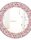 Pink Blossom 5 - Traditional Mirror - Oval or Round Wall Mirror