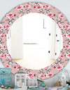 Pink Blossom 5 - Traditional Mirror - Oval or Round Wall Mirror