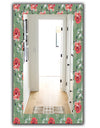 Green Flowers 1 - Traditional Mirror - Frameless Wall Mirror