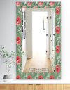 Green Flowers 1 - Traditional Mirror - Frameless Wall Mirror