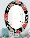 Obsidian Bloom 1 - Traditional Mirror - Oval or Round Wall Mirror